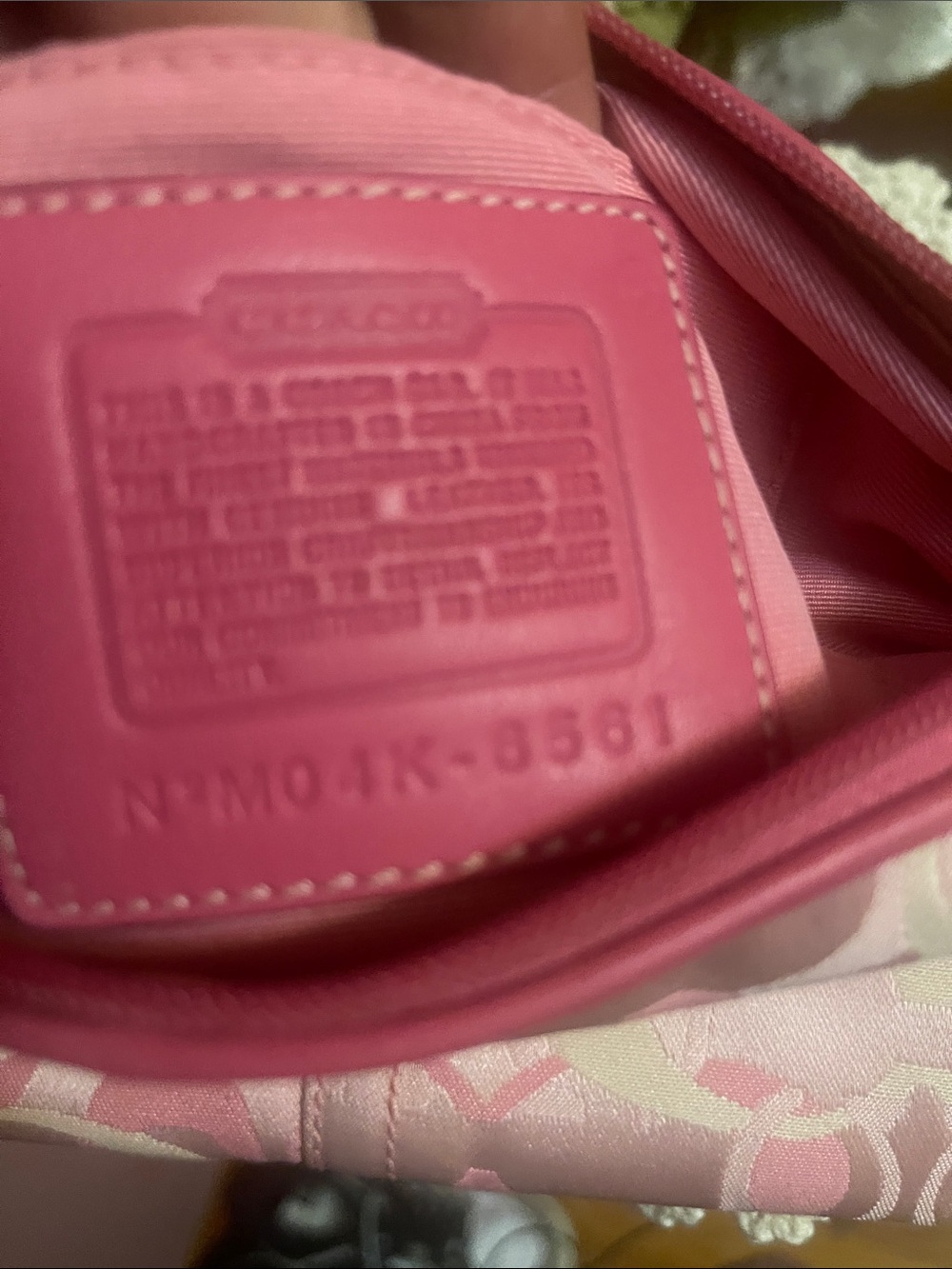 Coach Pink Signature Jacquard Shoulder Bag - Picture 12 of 12